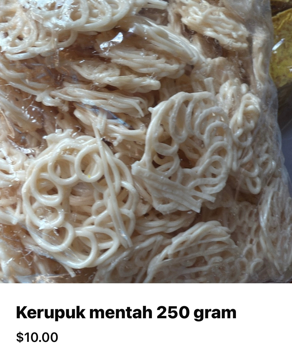 Kerupuk kampung mentah