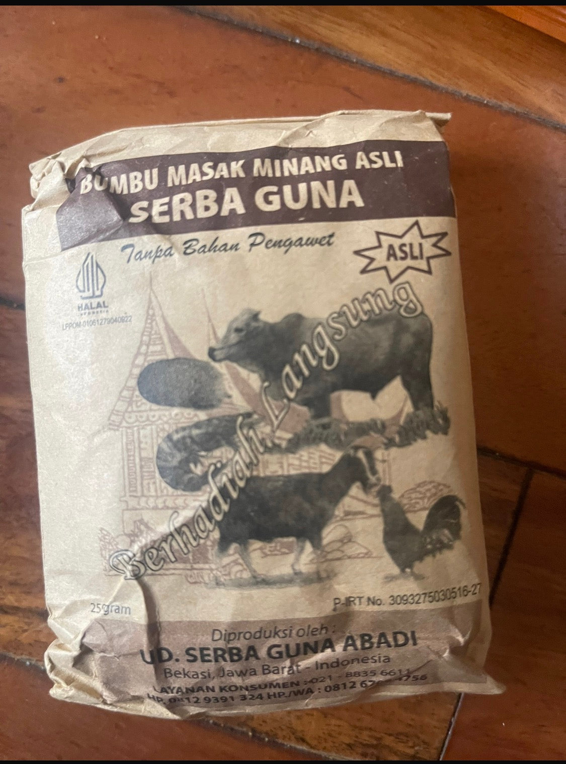 Bumbu masak Rendang Asli serba guna