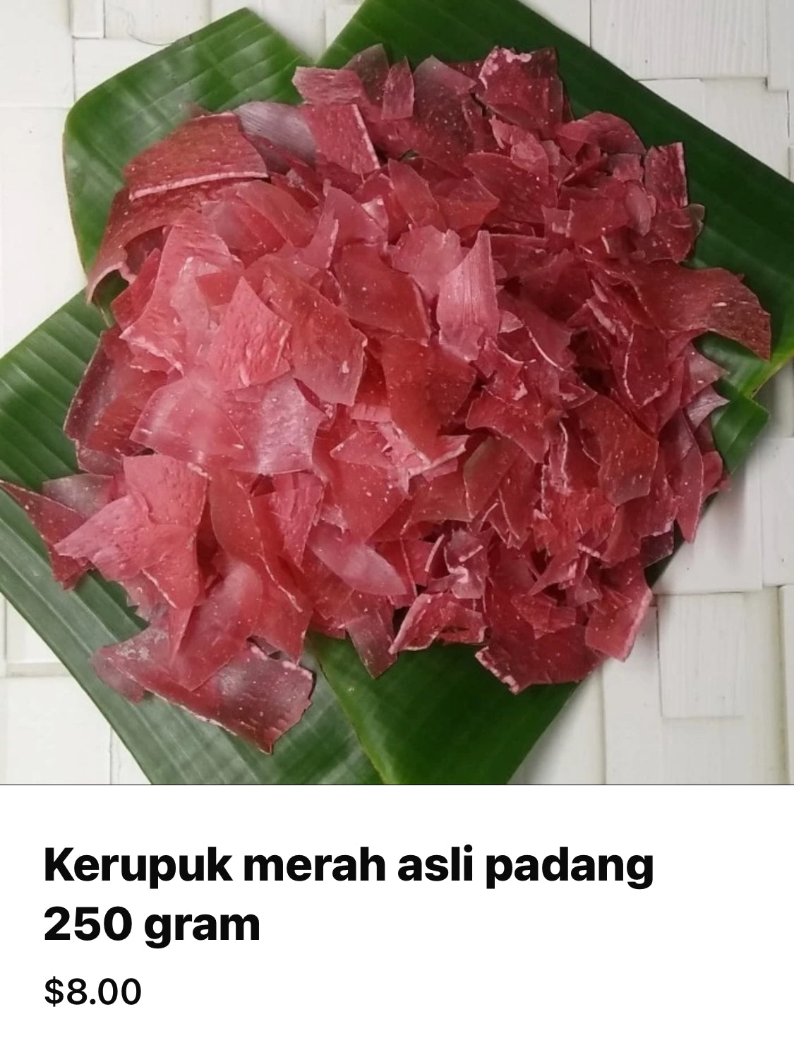 Kerupuk merah asli padang